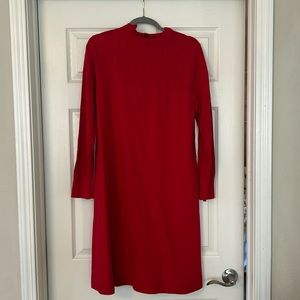 Red midi dress